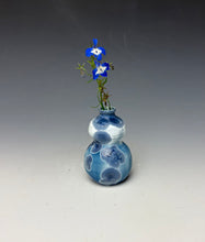 Load image into Gallery viewer, Crystalline Glazed Mini Vase in Atlantic Storm Blue
