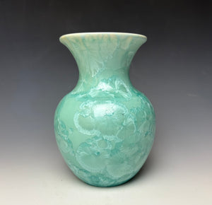 Light Green Crystalline Glazed Vase #1