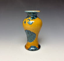 Load image into Gallery viewer, Blue and Orange Crystalline Mini Vase 2
