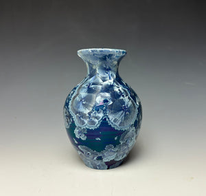 Crystalline Glazed Mini Vase in Atlantic Storm Blue 2