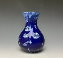 Load image into Gallery viewer, Winter Sky Blue Crystalline Glazed Mini Vase
