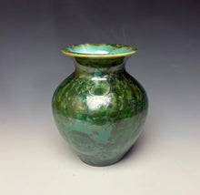 Load image into Gallery viewer, Emerald Green Crystalline Glazed Vase 3
