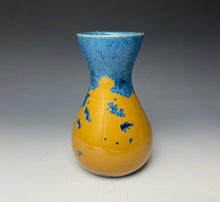 Load image into Gallery viewer, Blue and Orange Crystalline Glazed Vase
