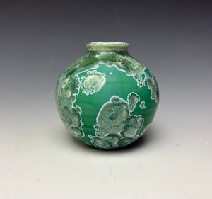 Emerald Green Crystalline Glazed Mini Vase 6
