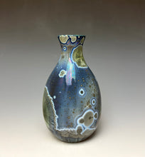 Load image into Gallery viewer, Cobalt Galaxy Crystalline Glazed Mini Vase 4
