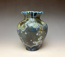 Load image into Gallery viewer, Cobalt Galaxy Crystalline Glazed Vase 8
