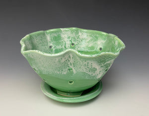 Lime Green Lotus Berry Bowl