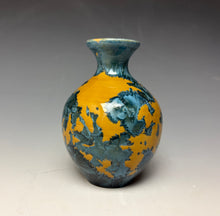 Load image into Gallery viewer, Blue and Orange Crystalline Mini Vase 4
