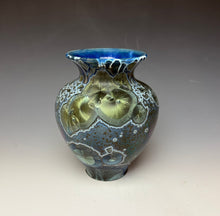 Load image into Gallery viewer, Cobalt Galaxy Crystalline Glazed Vase 8
