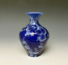 Load image into Gallery viewer, Winter Sky Blue Crystalline Glazed Mini Vase
