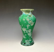 Load image into Gallery viewer, Emerald Green Crystalline Glazed Vase

