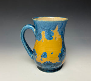 Crystalline Glazed Mug 18 oz - Blue and Orange #1