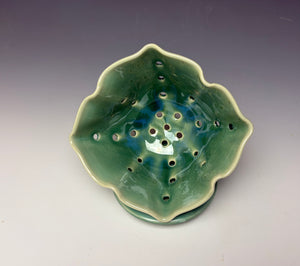 Seafoam Green Lotus Berry Bowl