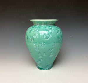 Light Green Crystalline Glazed Vase #3