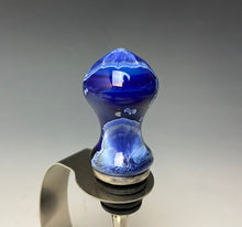 Load image into Gallery viewer, Crystalline Glazed Bottle Stopper- Winter Sky Blue #2
