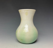 Load image into Gallery viewer, Crystalline Mini Vase in Ivory and Green
