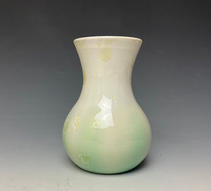 Crystalline Mini Vase in Ivory and Green