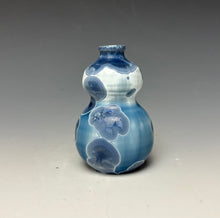 Load image into Gallery viewer, Crystalline Glazed Mini Vase in Atlantic Storm Blue

