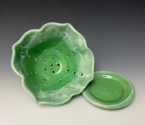 Lime Green Lotus Berry Bowl