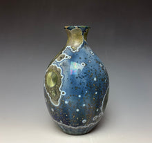Load image into Gallery viewer, Cobalt Galaxy Crystalline Glazed Vase 11
