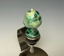 Load image into Gallery viewer, Crystalline Glazed Bottle Stopper- Emerald Green #1
