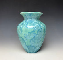 Load image into Gallery viewer, Light Teal Crystalline Glazed Vase
