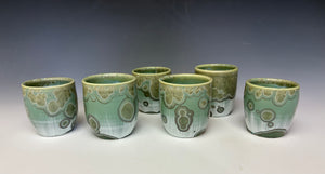 Wintergreen Crystalline Sake Cup