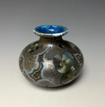 Load image into Gallery viewer, Cobalt Galaxy Crystalline Glazed Mini Vase 3
