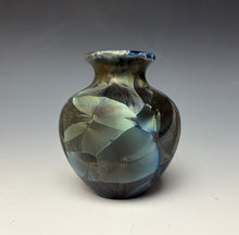 Load image into Gallery viewer, Cobalt Galaxy Crystalline Glazed Vase
