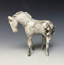 Load image into Gallery viewer, White Crackle Raku Horse 879
