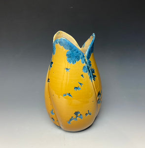 Tulip Vase- Blue and Orange #8