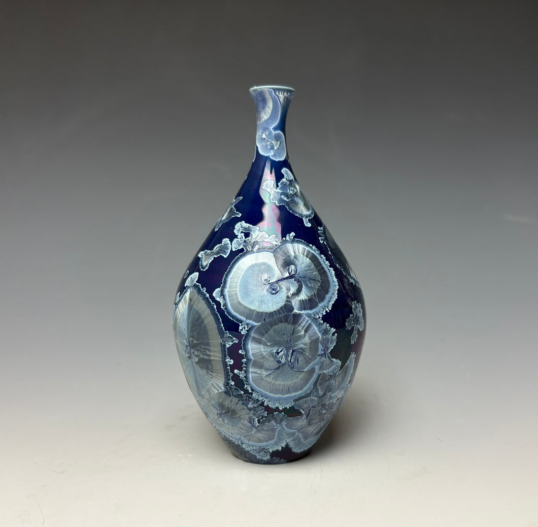 Crystalline Glazed Mini Vase in Atlantic Storm Blue 5