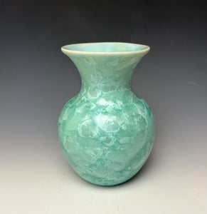 Light Green Crystalline Glazed Vase #1