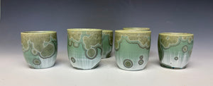 Wintergreen Crystalline Sake Cup