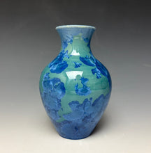 Load image into Gallery viewer, Light Teal Blue Crystalline Glazed Mini Vase 3
