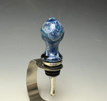Load image into Gallery viewer, Crystalline Glazed Bottle Stopper- Atlantic Storm Blue 2
