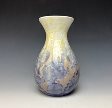 Load image into Gallery viewer, Crystalline Vase in Ivory and Periwinkle
