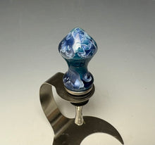 Load image into Gallery viewer, Crystalline Glazed Bottle Stopper- Atlantic Storm Blue 3
