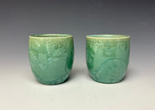 Load image into Gallery viewer, Light Green Crystalline Sake Cup
