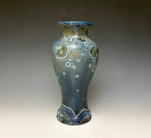 Load image into Gallery viewer, Cobalt Galaxy Crystalline Glazed Vase 9
