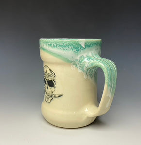 Pirate Skull Mug- Bermuda Green