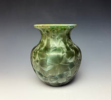 Load image into Gallery viewer, Green Galaxy Crystalline Glazed Vase 2
