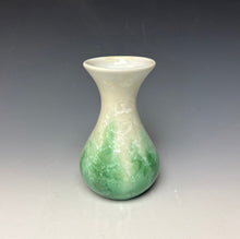 Load image into Gallery viewer, Crystalline Mini Vase in Ivory and Green 3
