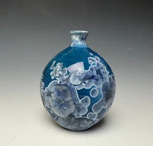 Load image into Gallery viewer, Crystalline Glazed Mini Vase in Atlantic Storm Blue 3
