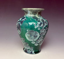 Load image into Gallery viewer, Aqua Crystalline Glazed Vase

