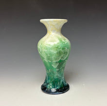 Load image into Gallery viewer, Crystalline Mini Vase in Ivory, Green and Blue
