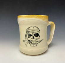 Load image into Gallery viewer, Pirate Skull Mug- Sunshine Yellow
