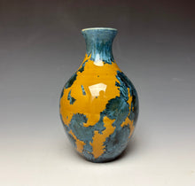 Load image into Gallery viewer, Blue and Orange Crystalline Mini Vase 3
