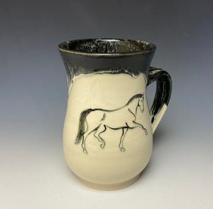 Trotting Horse Mug - Jet Black