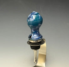 Load image into Gallery viewer, Crystalline Glazed Bottle Stopper- Atlantic Storm Blue 2
